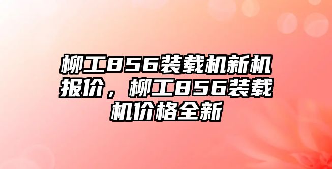 柳工856裝載機(jī)新機(jī)報(bào)價(jià)，柳工856裝載機(jī)價(jià)格全新