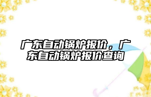 廣東自動鍋爐報價，廣東自動鍋爐報價查詢