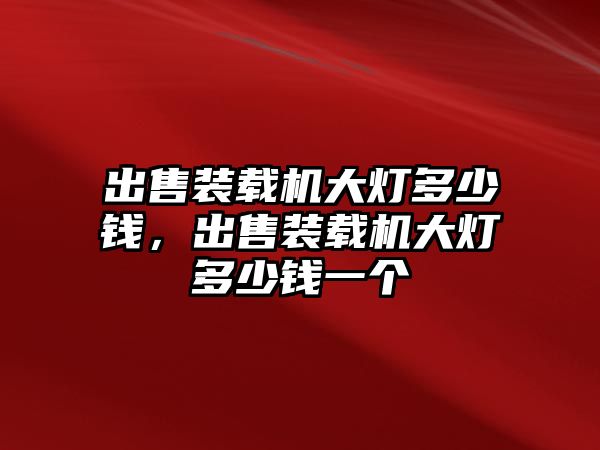 出售裝載機大燈多少錢，出售裝載機大燈多少錢一個