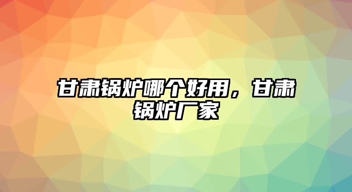 甘肅鍋爐哪個(gè)好用，甘肅鍋爐廠家