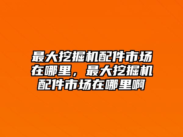 最大挖掘機(jī)配件市場(chǎng)在哪里，最大挖掘機(jī)配件市場(chǎng)在哪里啊